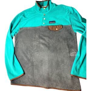 Patagonia Synchilla Fleece Pullover Two-Tone Colorblock Size Large Gorpcore Hike